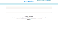 Desktop Screenshot of anonsafe.info
