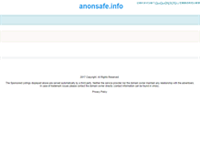 Tablet Screenshot of anonsafe.info